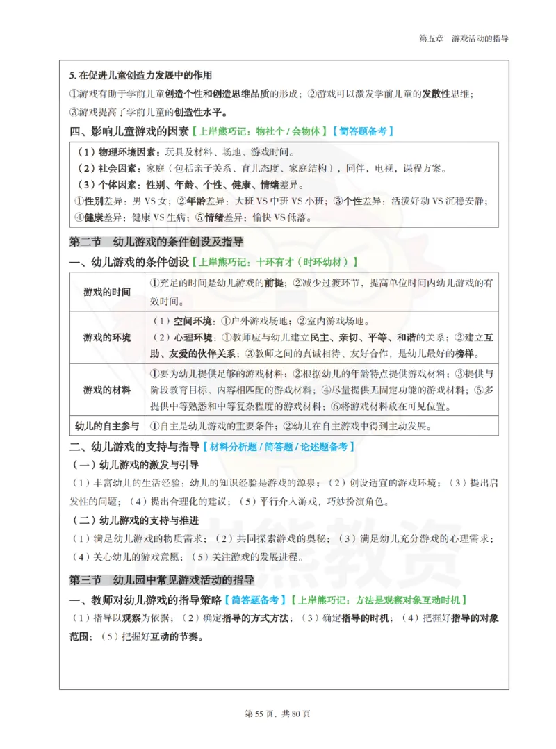 保教知识与能力（幼儿园）学霸笔记-上岸熊_4-教培资料-26年最新资料-同步更新_科一科二电子资料合集中小幼（笔记真题知识点汇总等）文件多，按需保存_04上岸熊合集