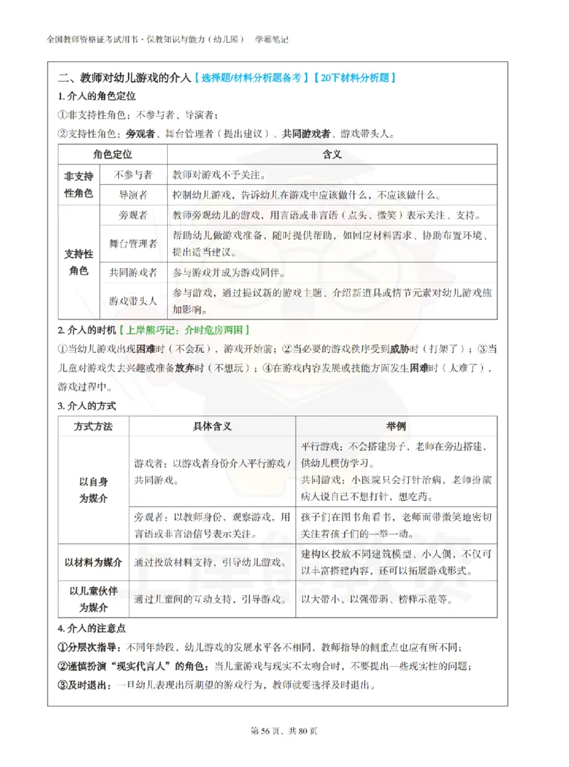保教知识与能力（幼儿园）学霸笔记-上岸熊_4-教培资料-26年最新资料-同步更新_科一科二电子资料合集中小幼（笔记真题知识点汇总等）文件多，按需保存_04上岸熊合集