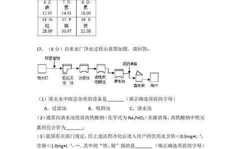 2017年海南中考化学试题及答案_中考真题_5.化学中考真题2015-2024年_地区卷_海南中考化学08-21