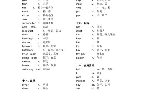 小学一年级到三年级英语单词分类整理_三年级上下册资料_小学三年级学习资料-25年更新版_3-06、小学三年级英语下册_3-6-1、知识点、测试卷、电子书_通用