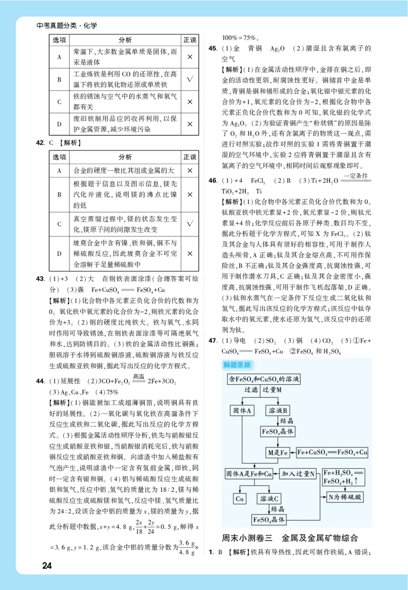 主题一全解全析_2026万唯系列预习复习_2026版初中《万唯中考真题》分类与新考法（化学地理）_化学
