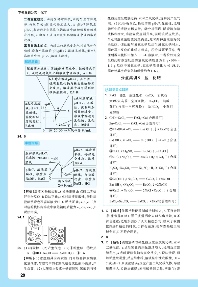 主题一全解全析_2026万唯系列预习复习_2026版初中《万唯中考真题》分类与新考法（化学地理）_化学