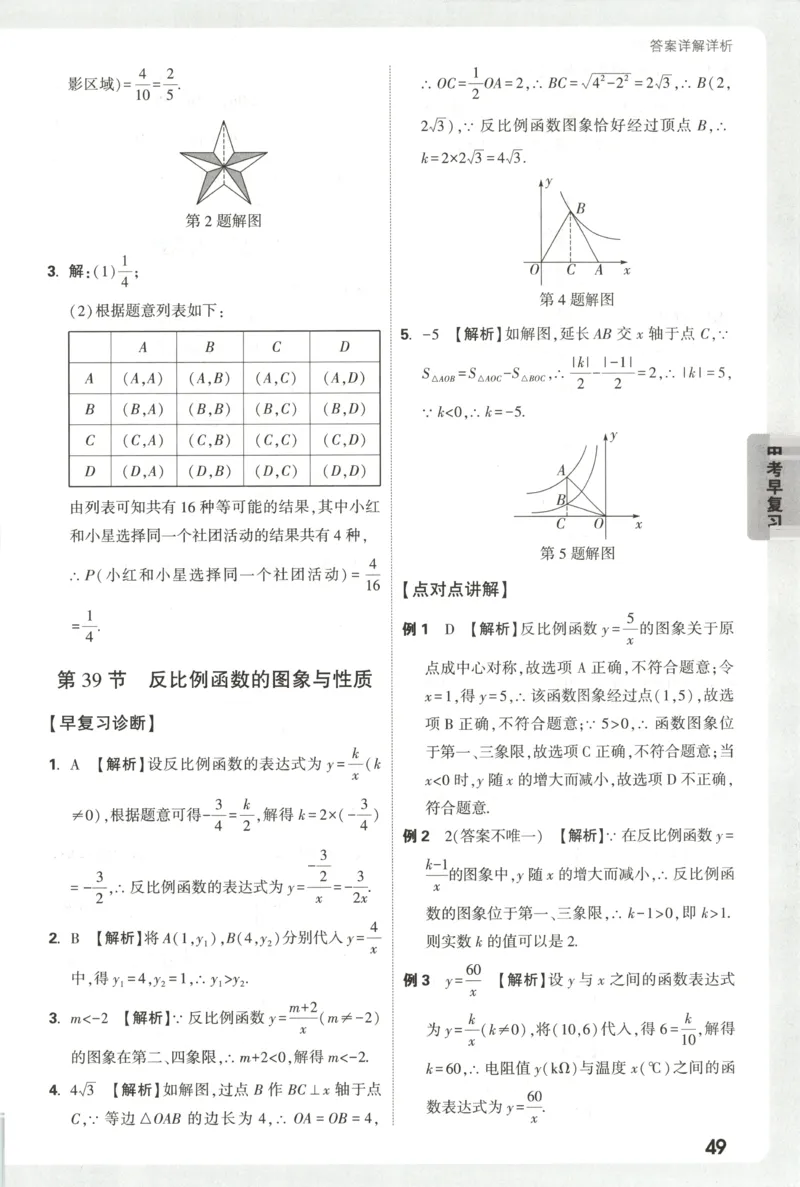 答案_2026万唯系列预习复习_2026版初中《万唯早复习》中考数学
