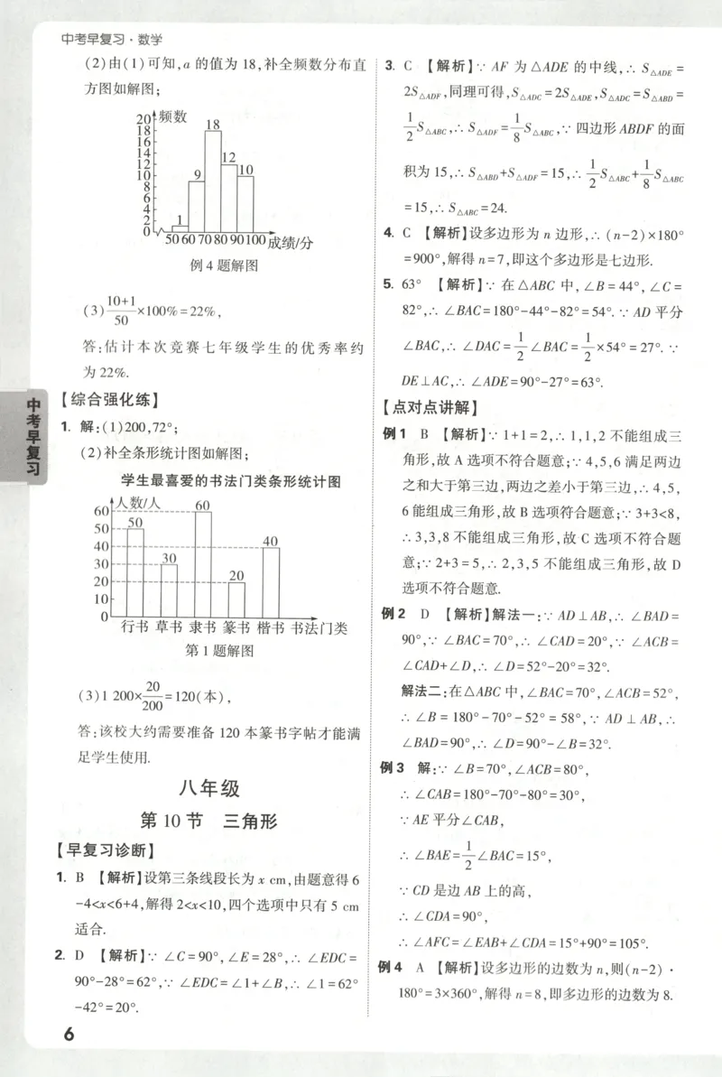 答案_2026万唯系列预习复习_2026版初中《万唯早复习》中考数学