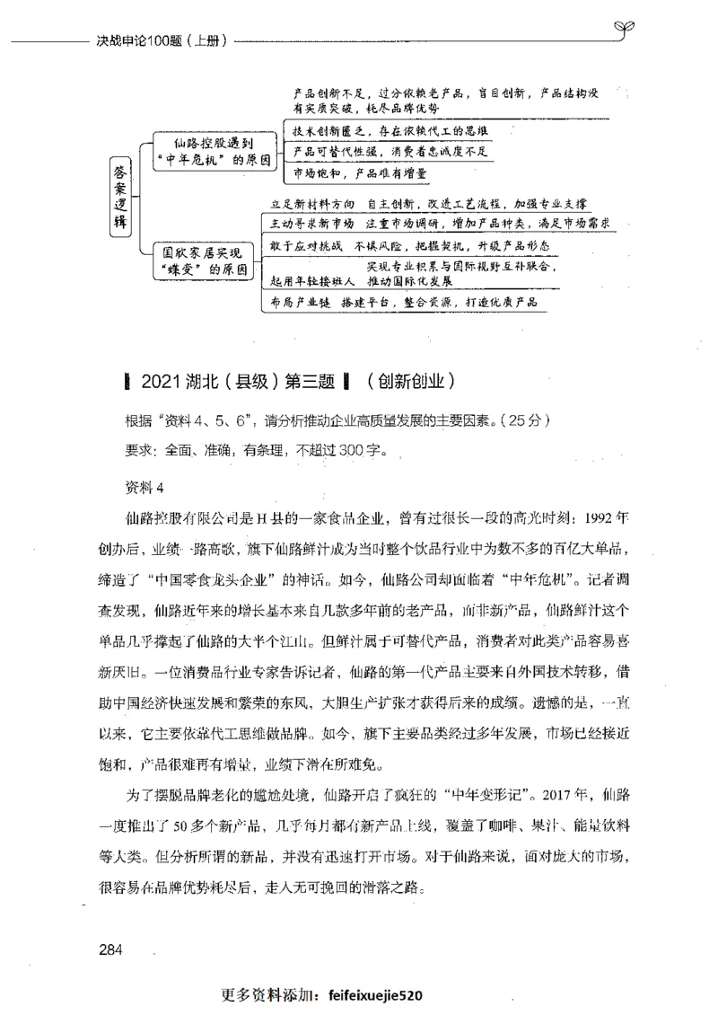 决战申论100题（上册）_26吉林考备考资料包_11省考刷题包_05决战申论100题_决战申论100题2021年8月版次