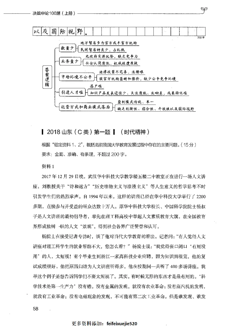 决战申论100题（上册）_26吉林考备考资料包_11省考刷题包_05决战申论100题_决战申论100题2021年8月版次