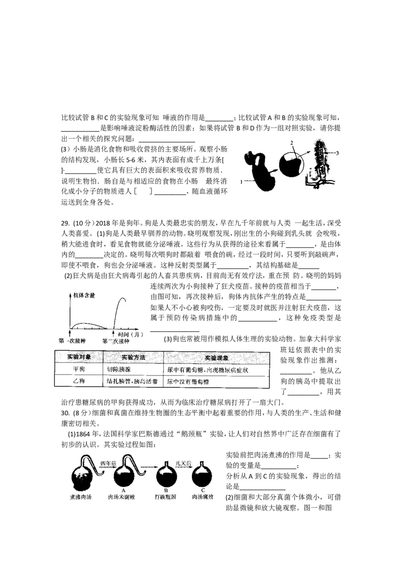 2018烟台市中考生物试题及答案(word版)_中考真题_8.生物中考真题2015-2024年_地区卷_山东省_烟台中考生物08-22