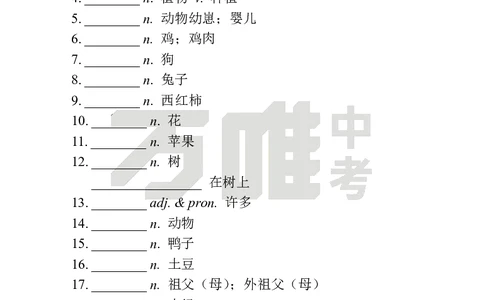 StarterUnit3Day5语境学词汇中译英_2026万唯系列预习复习_2025版《万唯初中预习视频课》789年级上册多版本_2025版万唯新初一预习视频课英语人教版_视频_Day5_朗读音频、英汉互译电子版