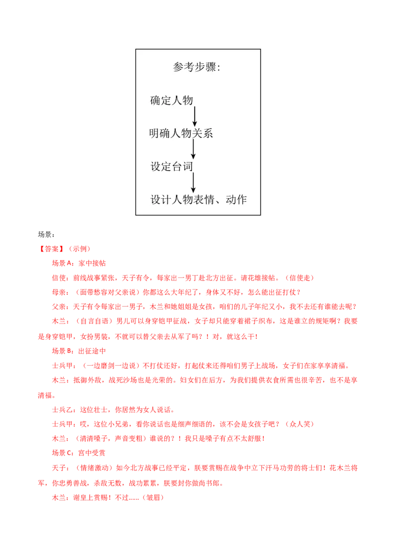 专题37小作文写作（场景描写、说明文片段、议论性片段、邀请函、演讲词）（讲练）-（全国通用）（解析版）_120中考语文全套复习_中考语文复习总复习_二轮复习资料_模块七写作