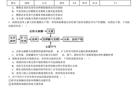 陕、晋、宁、青生物-试题_1.高考2025全国各省真题+答案_00.2025各省市高考真题及答案（按省份分类）_25、陕西卷（9科全）_生物