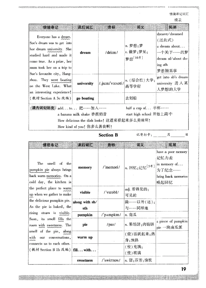 情景串记词汇-八英上_2026万唯系列预习复习_2026版初中《万唯情景题》与中考新考法8年级上册（英语）