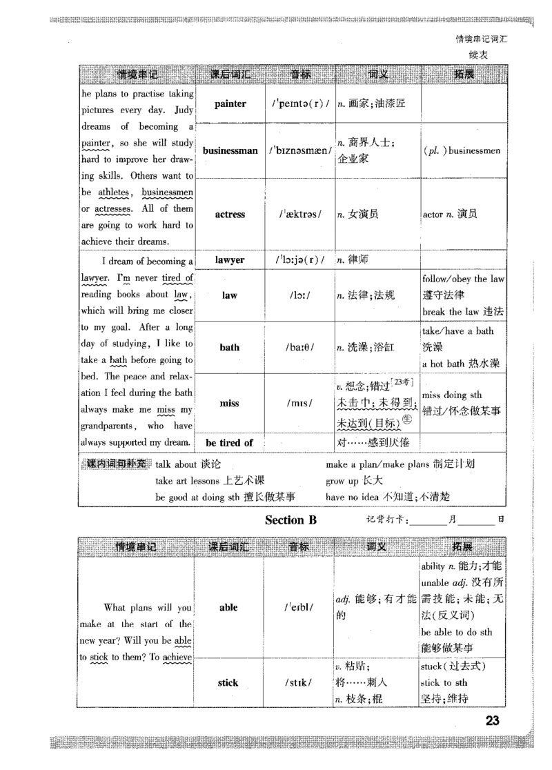 情景串记词汇-八英上_2026万唯系列预习复习_2026版初中《万唯情景题》与中考新考法8年级上册（英语）