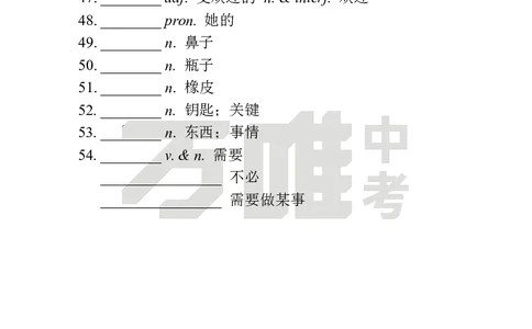 StarterUnit2Day3语境学词汇中译英_2026万唯系列预习复习_2025版《万唯初中预习视频课》789年级上册多版本_2025版万唯新初一预习视频课英语人教版_视频_Day3_朗读音频、英汉互译电子版