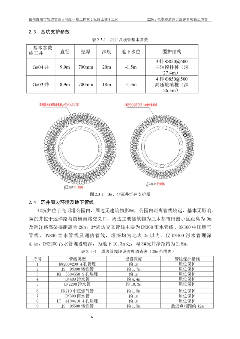 二等奖-220kv管廊隧道深大沉井施工安全专项方案-五公司_2021-2023年优秀施组方案_施工方案_220kv管廊隧道深大沉井施工安全专项方案