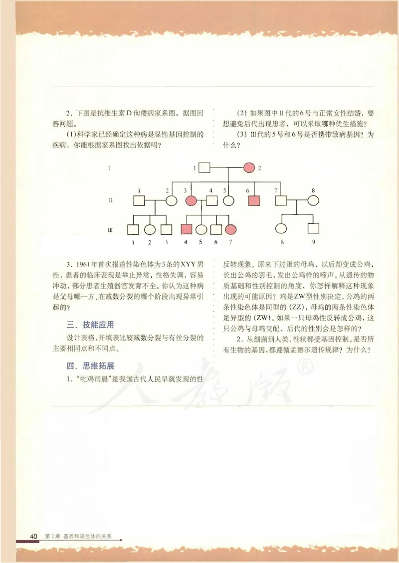 人教版高中生物必修2遗传与进化课本_4-教培资料-26年最新资料-同步更新_初中高中教资_03科三专项（进去保存报考的学科即可）_02科三专项（笔记真题思维导图教学设计版本二）