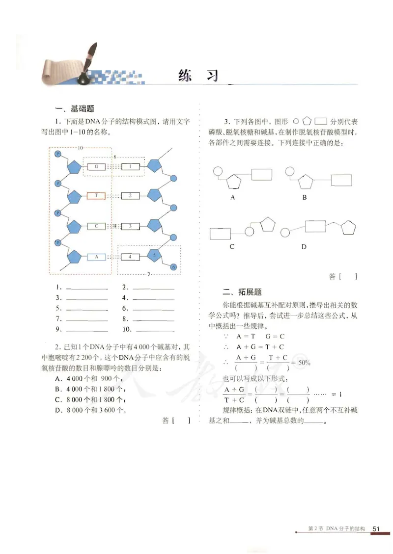 人教版高中生物必修2遗传与进化课本_4-教培资料-26年最新资料-同步更新_初中高中教资_03科三专项（进去保存报考的学科即可）_02科三专项（笔记真题思维导图教学设计版本二）
