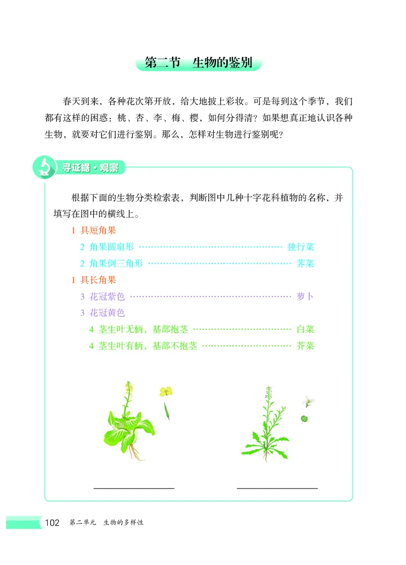 冀少版7年级生物上册高清教材_4-教培资料-26年最新资料-同步更新_初中高中教资_03科三专项（进去保存报考的学科即可）_02科三专项（笔记真题思维导图教学设计版本二）