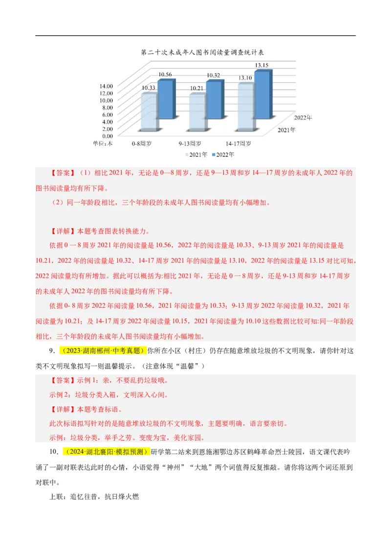 热点06综合性学习、语言运用（三题型二十五考点）（全国通用）（解析版）_120中考语文全套复习_中考语文复习总复习_二轮复习资料_完2024年中考语文专题练习（全国通用）_热点