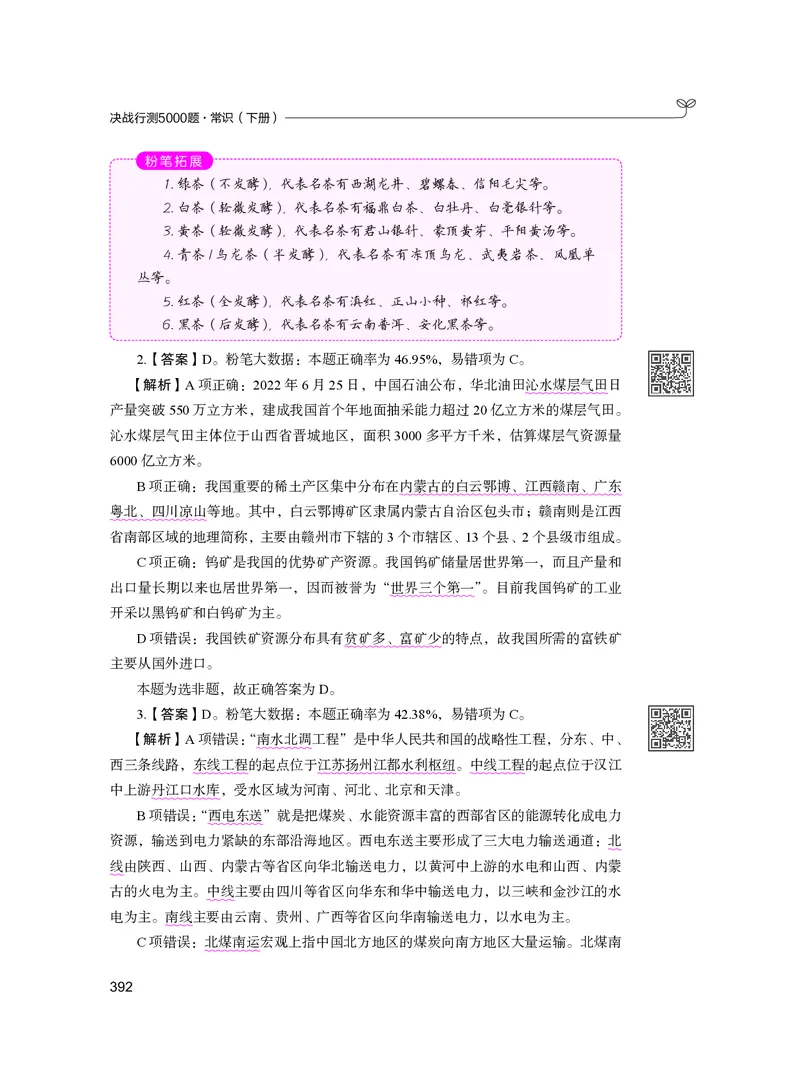 公务员考试辅导用书&middot;决战行测5000题（常识）（下册）2025版_26吉林考备考资料包_11省考刷题包_04决战行测5000题_行测5000题2024年6月版次