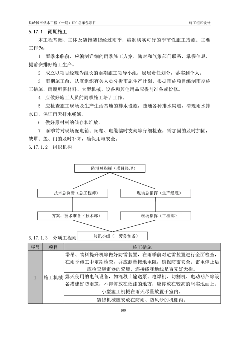 供水厂施工组织设计-汇总7.15_2021-2023年优秀施组方案_施工组织设计_施组22-铁岭市城市供水工程（一期）EPC总承包公司施组_1、施组