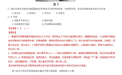 2013年高考地理试卷（四川）（解析卷）_1.高考2025全国各省真题+答案_01.2008-2024全国高考真题（按省份分类）_18.四川_2008-2024&middot;（四川）地理高考真题