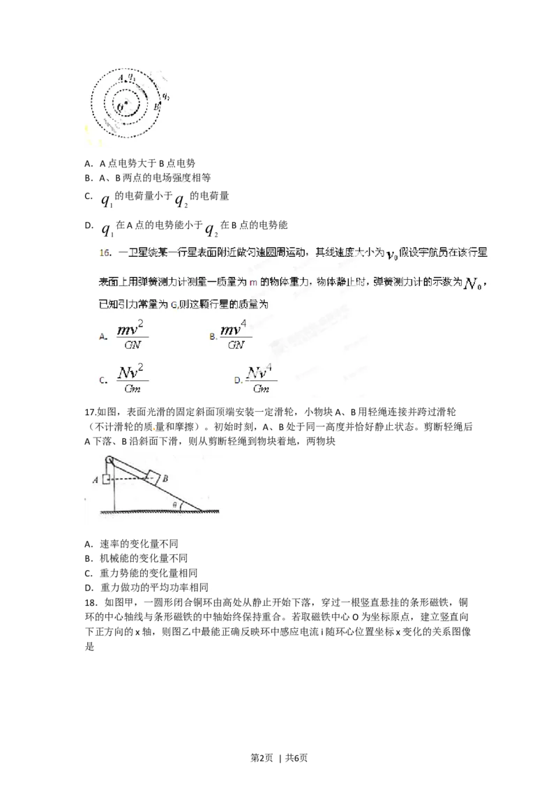 2012年高考物理试卷（福建）（空白卷）_1.高考2025全国各省真题+答案_01.2008-2024全国高考真题（按省份分类）_24.福建_2012-2024&middot;（福建）物理高考真题