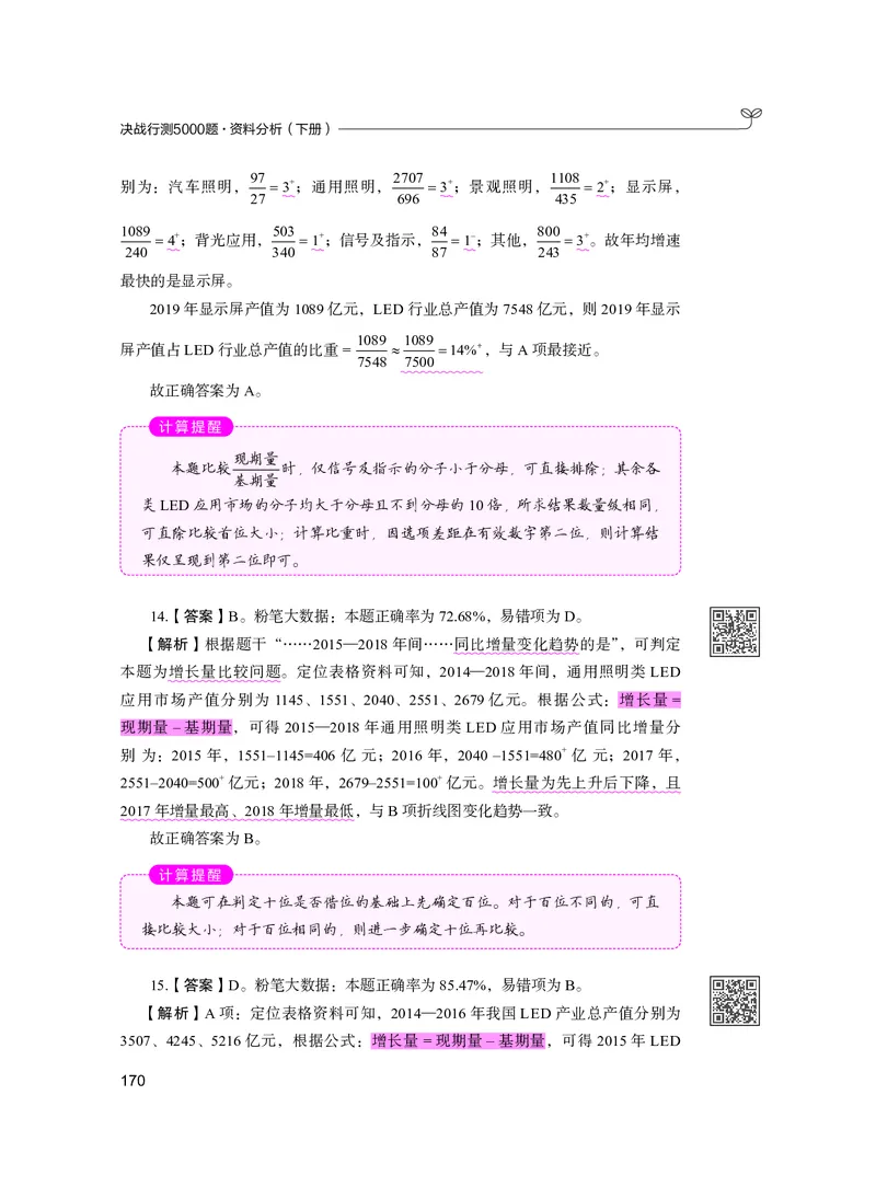 公务员考试辅导用书&middot;决战行测5000题资料分析（下册）2025版_26吉林考备考资料包_11省考刷题包_04决战行测5000题_行测5000题2024年6月版次