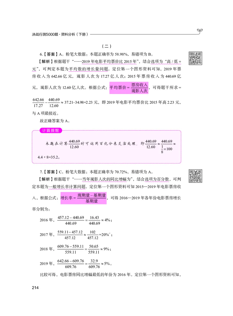 公务员考试辅导用书&middot;决战行测5000题资料分析（下册）2025版_26吉林考备考资料包_11省考刷题包_04决战行测5000题_行测5000题2024年6月版次