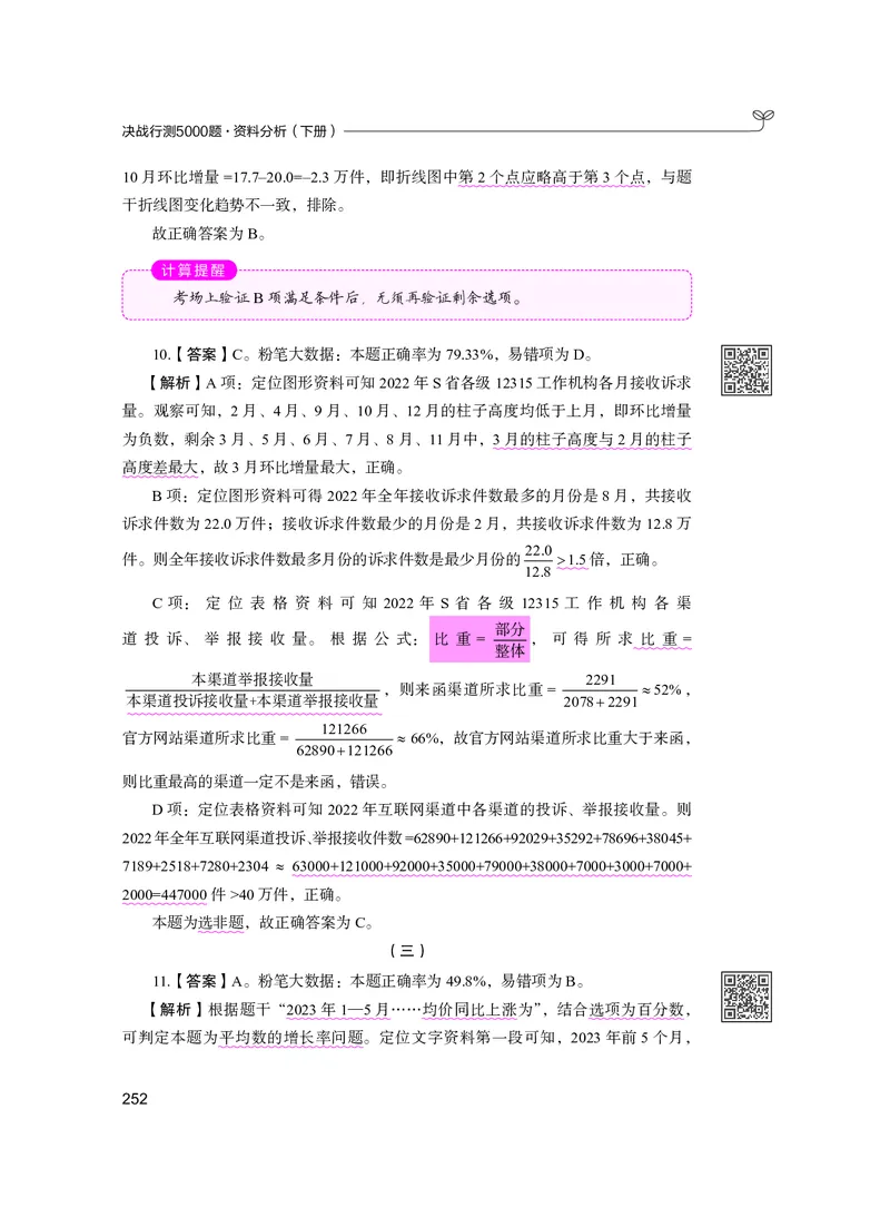 公务员考试辅导用书&middot;决战行测5000题资料分析（下册）2025版_26吉林考备考资料包_11省考刷题包_04决战行测5000题_行测5000题2024年6月版次