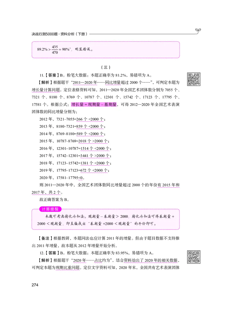 公务员考试辅导用书&middot;决战行测5000题资料分析（下册）2025版_26吉林考备考资料包_11省考刷题包_04决战行测5000题_行测5000题2024年6月版次