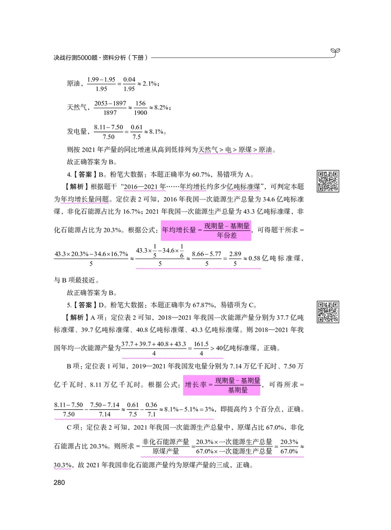 公务员考试辅导用书&middot;决战行测5000题资料分析（下册）2025版_26吉林考备考资料包_11省考刷题包_04决战行测5000题_行测5000题2024年6月版次