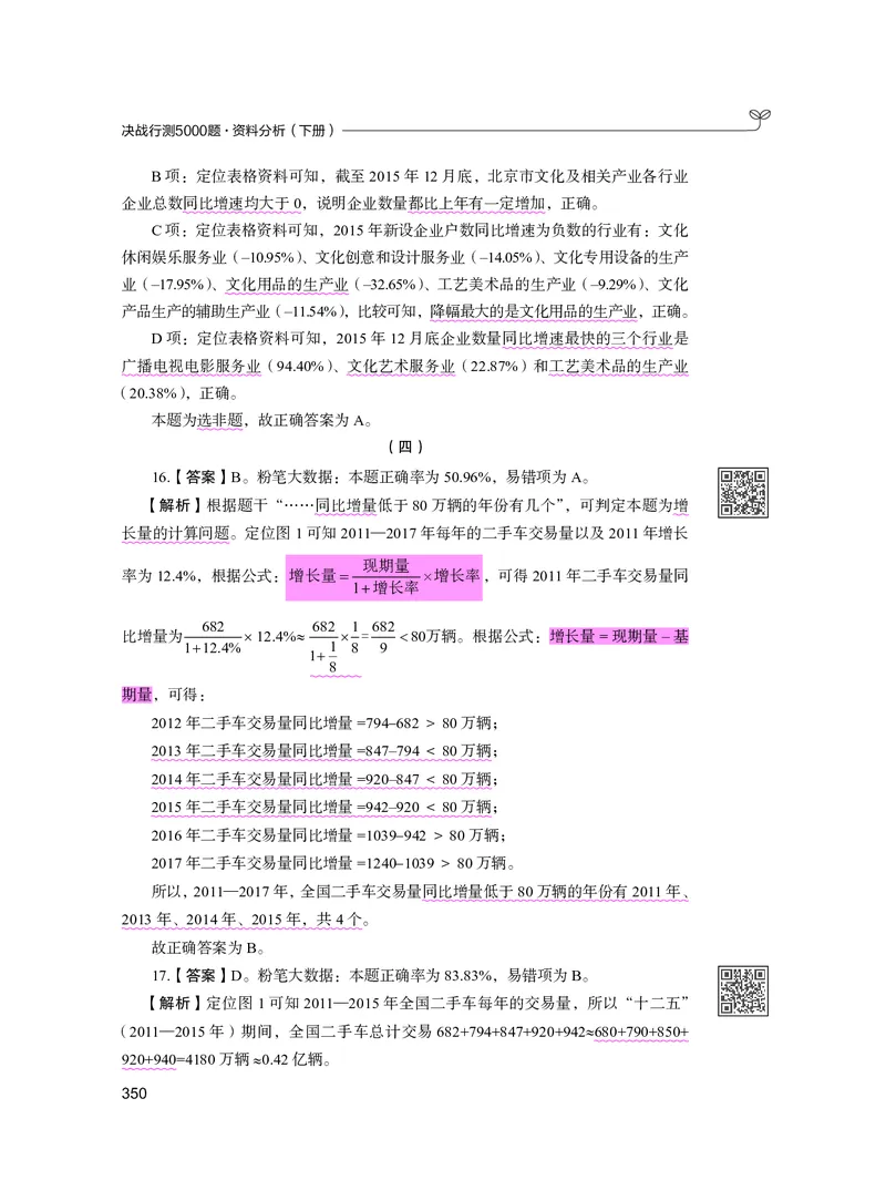 公务员考试辅导用书&middot;决战行测5000题资料分析（下册）2025版_26吉林考备考资料包_11省考刷题包_04决战行测5000题_行测5000题2024年6月版次