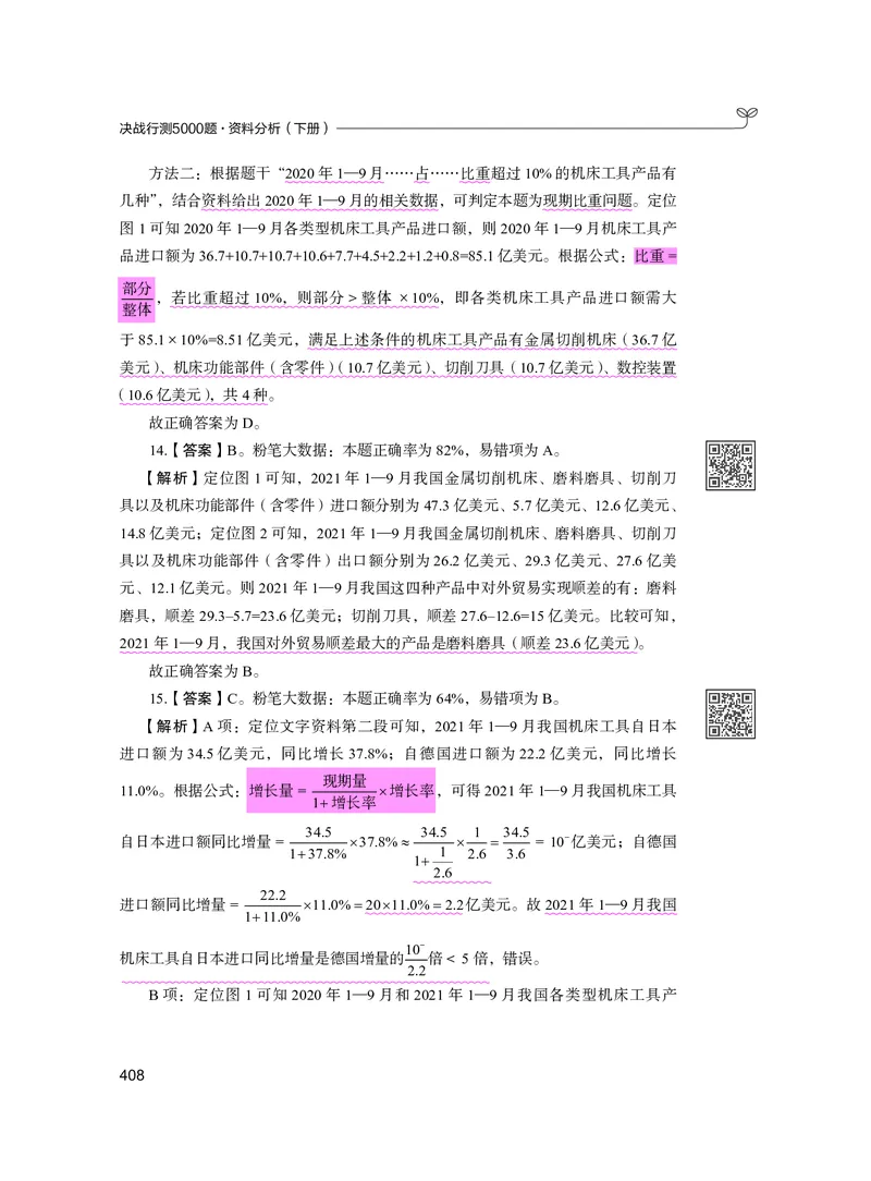 公务员考试辅导用书&middot;决战行测5000题资料分析（下册）2025版_26吉林考备考资料包_11省考刷题包_04决战行测5000题_行测5000题2024年6月版次