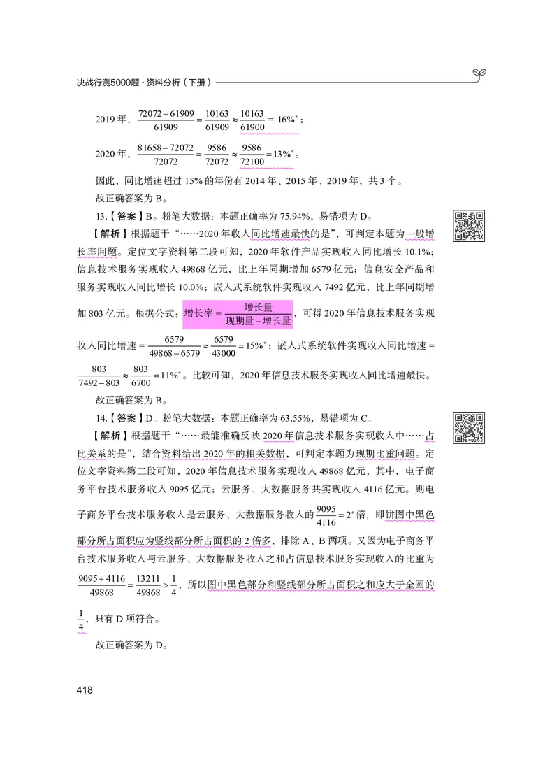 公务员考试辅导用书&middot;决战行测5000题资料分析（下册）2025版_26吉林考备考资料包_11省考刷题包_04决战行测5000题_行测5000题2024年6月版次