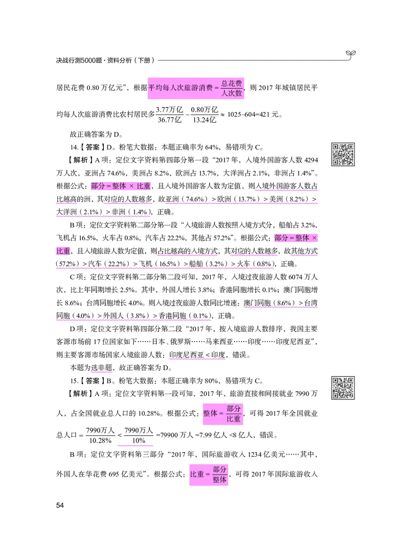 公务员考试辅导用书&middot;决战行测5000题资料分析（下册）2025版_26吉林考备考资料包_11省考刷题包_04决战行测5000题_行测5000题2024年6月版次