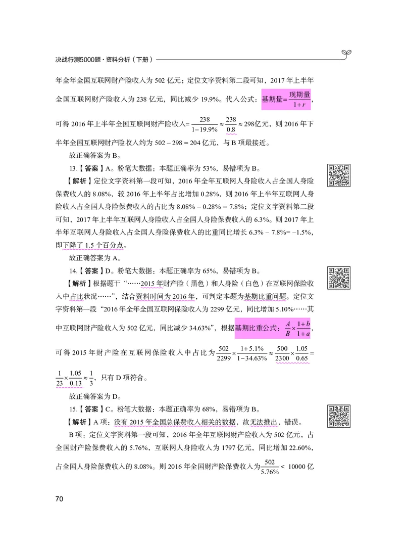 公务员考试辅导用书&middot;决战行测5000题资料分析（下册）2025版_26吉林考备考资料包_11省考刷题包_04决战行测5000题_行测5000题2024年6月版次