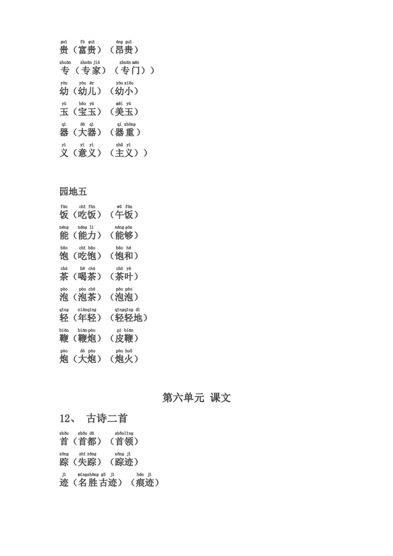 全册生字表组词(含注音声调全)_一年级上下册资料_一年级上语数英上下册学习资料_3-6-2、小学一年级语文下册_统编、部编、人教（语文全国统一只有一个版）_1、知识点总结_专项-字词句子