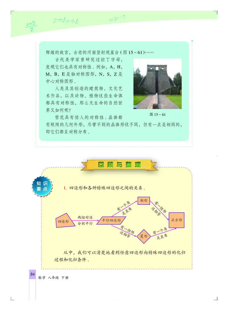 北京版8年级数学下册高清教材_4-教培资料-26年最新资料-同步更新_初中高中教资_03科三专项（进去保存报考的学科即可）_02科三专项（笔记真题思维导图教学设计版本二）