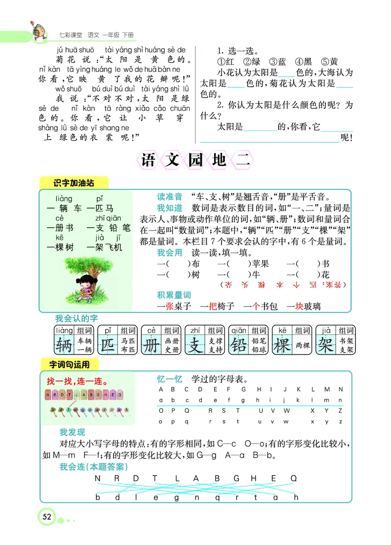 课堂全解小学语文1年级下学生用书（课堂全解）_一年级上下册资料_小学一年级学习资料-25年更新版_1-02、小学一年级语文下册_3-6-2-2、练习题、作业、专项、试卷_部编（人教）版