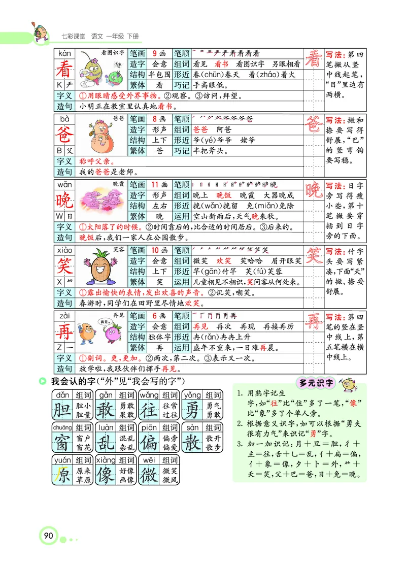 课堂全解小学语文1年级下学生用书（课堂全解）_一年级上下册资料_小学一年级学习资料-25年更新版_1-02、小学一年级语文下册_3-6-2-2、练习题、作业、专项、试卷_部编（人教）版