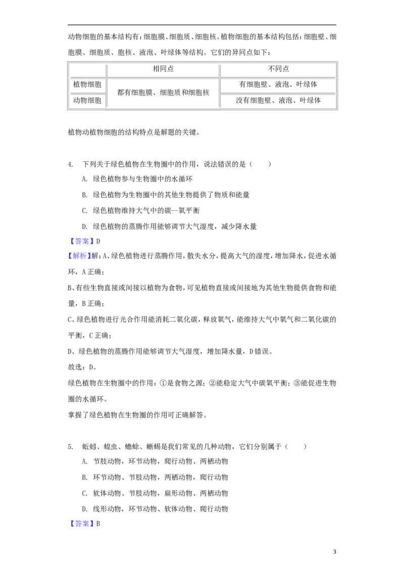 2018年菏泽市中考生物试题含解析_中考真题_8.生物中考真题2015-2024年_地区卷_山东省_菏泽生物10-22
