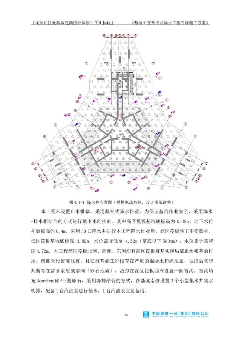 基坑土方开挖及降水工程专项施工方案_2021-2023年优秀施组方案_施工方案_埃及阿拉曼标志塔项目-基坑土方开挖及降水工程专项施工方案_1、施工方案