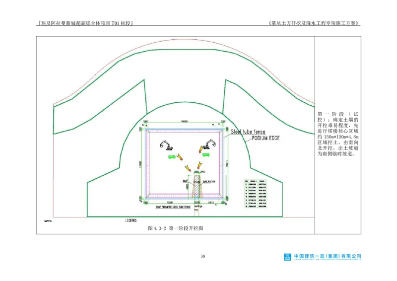 基坑土方开挖及降水工程专项施工方案_2021-2023年优秀施组方案_施工方案_埃及阿拉曼标志塔项目-基坑土方开挖及降水工程专项施工方案_1、施工方案