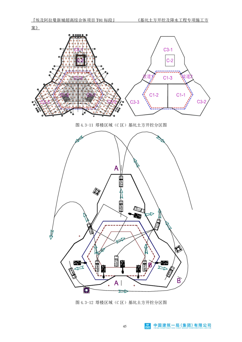 基坑土方开挖及降水工程专项施工方案_2021-2023年优秀施组方案_施工方案_埃及阿拉曼标志塔项目-基坑土方开挖及降水工程专项施工方案_1、施工方案