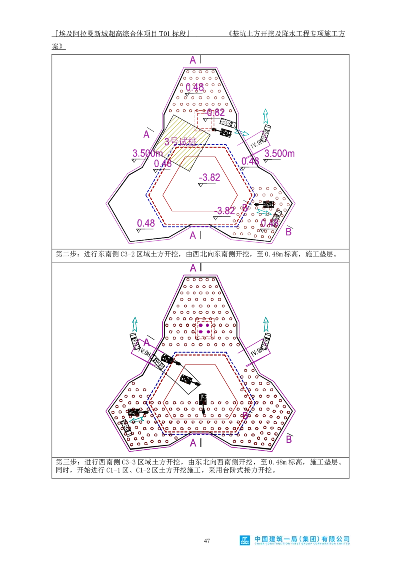 基坑土方开挖及降水工程专项施工方案_2021-2023年优秀施组方案_施工方案_埃及阿拉曼标志塔项目-基坑土方开挖及降水工程专项施工方案_1、施工方案