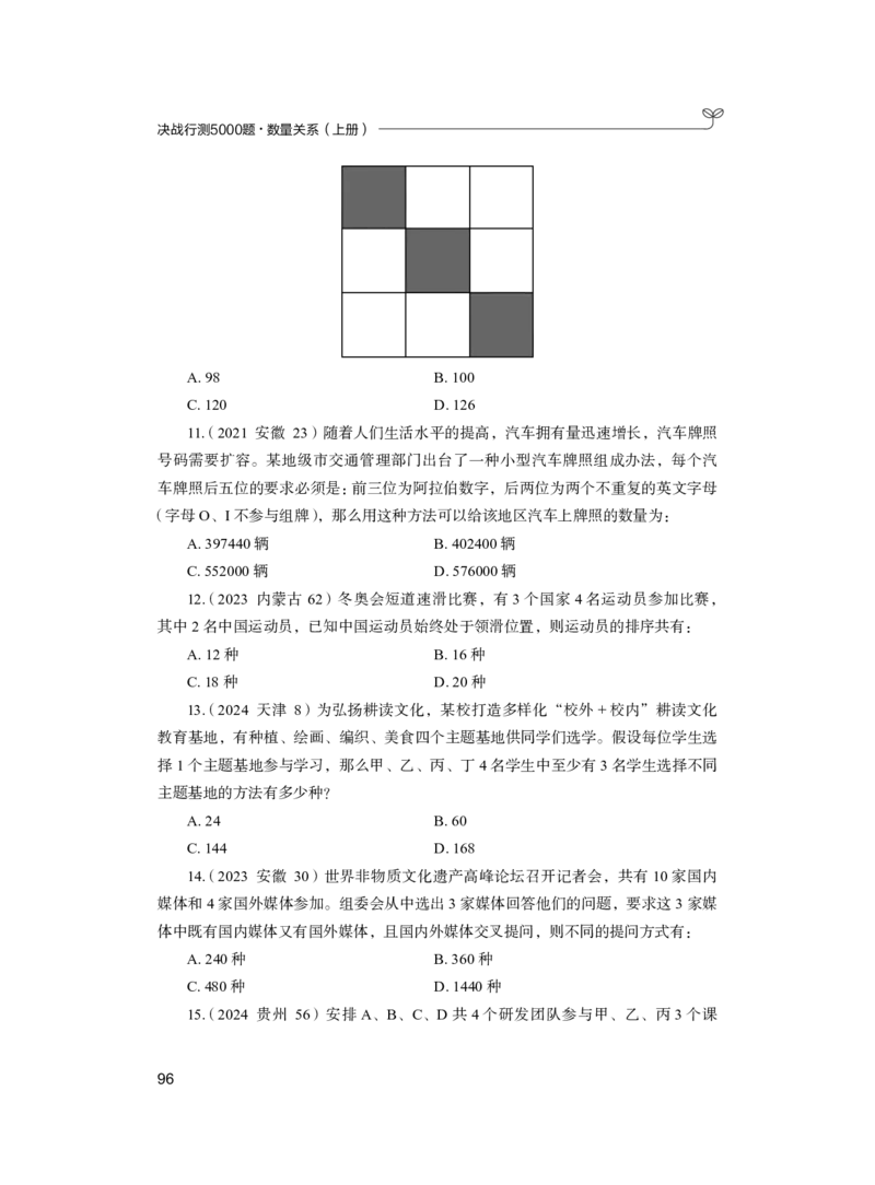 公务员考试辅导用书&middot;决战行测5000题（数量关系）（上册）2025版_26吉林考备考资料包_11省考刷题包_04决战行测5000题_行测5000题2024年6月版次