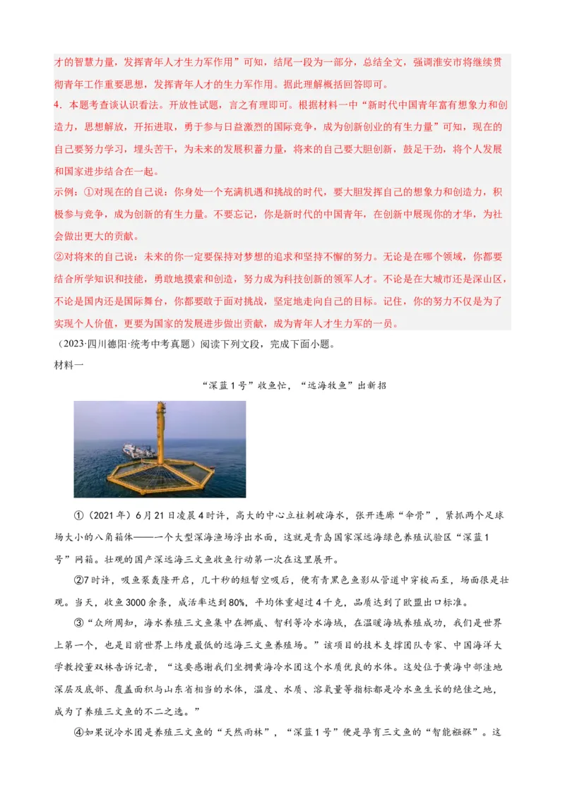 考点13非连续性和文本（一）（解析版）（全国专用）_120中考语文全套复习_中考语文复习总复习_一轮复习资料_完2024年中考语文一轮总复习重难点讲义+练习（全国通用）_考点练