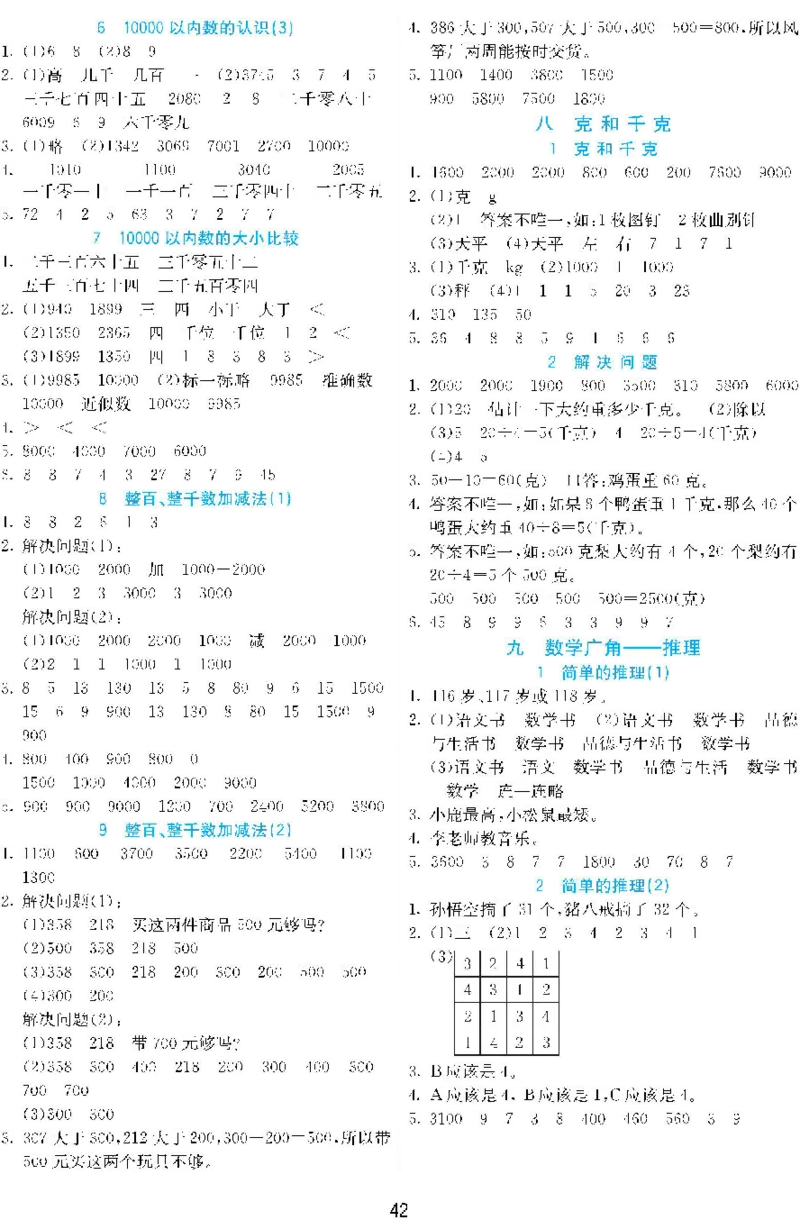 二年级下册数学人教版预习练习题大全（答案）_二年级上下册资料_二年级语数英上下册学习资料_3-7-4、小学二年级数学下册_人教版_2、同步练习