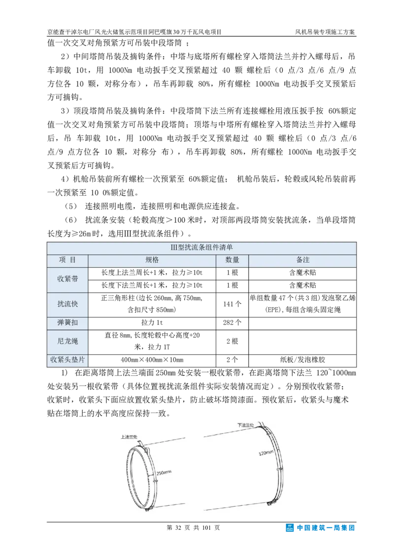京能查干淖尔电厂风光火储氢示范项目风机吊装专项施工方案(最终)_2021-2023年优秀施组方案_施工方案_京能阿巴嘎旗30万千瓦风电项目风机吊装专项施工方案_1、施工方案