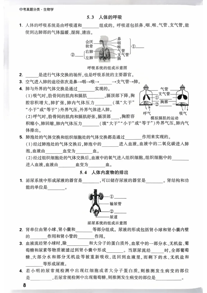 生物_默写通关_2026万唯系列预习复习_2026版初中《万唯》中考真题分类与新考法（语数外物历道生）_2026万唯中考生物分类与新考法
